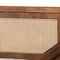 Baxton Studio Toveli Vintage French Inspired Ash Walnut Finished Wood and Synthetic Rattan Full Size Daybed 189-11175-ZORO - alternate 6
